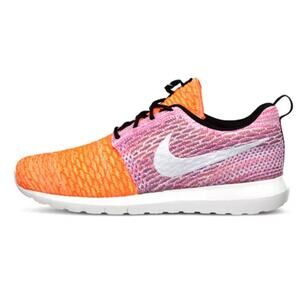 Nike Flyknit Roshe Run White Multi Color Random Yarn Size W11 M9.5 NWOB